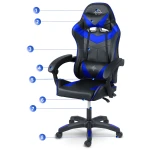 Fotel gamingowy Sofotel Draknor czarno-niebieski