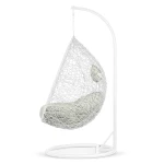 Fotel ogrodowy wiszący Brava biały + szare poduszki Sofotel