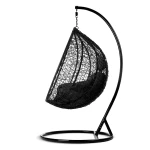 Fotel ogrodowy wiszący Hawana czarny + czarne poduszki Sofotel