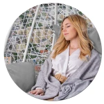 Fotel ogrodowy wiszący Hawana Duo biały + szare poduszki Sofotel