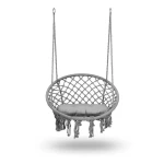 Fotel ogrodowy wiszący huśtawka BOHO szary + poduszka