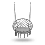 Fotel ogrodowy wiszący huśtawka BOHO szary + poduszka