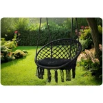 Fotel ogrodowy wiszący huśtawka BOHO czarny