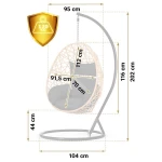 Fotel ogrodowy wiszący Sabana Sofotel jasno brązowy