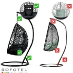 Fotel ogrodowy wiszący Sabana Sofotel czarny