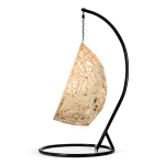 Fotel ogrodowy wiszący Sabana czarny + beżowe poduszki Sofotel