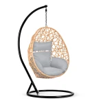 Fotel ogrodowy wiszący Sabana jasny brąz + szare poduszki Sofotel