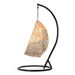 Fotel ogrodowy wiszący Sabana jasny brąz + szare poduszki Sofotel