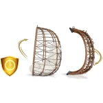 Fotel ogrodowy wiszący Tihuana brązowy  + jasno beżowe poduszki Sofotel