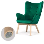 Fotel uszak z podnóżkiem Sofotel Norse ciemno zielony 
