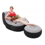 Fotel welurowy z podnóżkiem 130 x 99 x 76 cm INTEX 68564