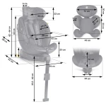 Fotelik samochodowy Nukido Aero Line czarny 0-36 kg ISOFIX