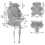 Fotelik samochodowy Nukido Prestige Line czarno-szary 0-36 kg ISOFIX