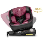 Fotelik samochodowy Nukido Prestige Line czarno-różowy 0-36 kg ISOFIX