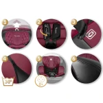 Fotelik samochodowy Nukido Prestige Line czarno-różowy 0-36 kg ISOFIX