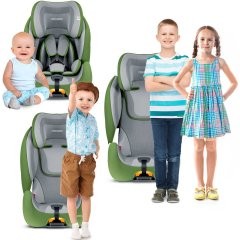 Fotelik samochodowy Ricokids Qway szaro-zielony 9-36 kg ISOFIX