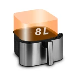 Frytkownica beztłuszczowa Air fryer frytownica 8l Berdsen 1700W BD-659 srebrna