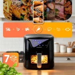 Frytkownica beztłuszczowa Air fryer frytownica 5l BD-652 czarno-srebrna