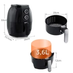 Frytkownica beztłuszczowa Air fryer frytownica 3,6l Berdsen BD-650