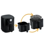 Frytkownica beztłuszczowa Air fryer Berdsen BD-654 czarna