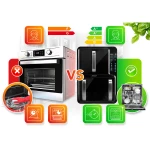 Frytkownica beztłuszczowa dwukomorowa pionowa 12 l Air fryer frytownica Berdsen 2800W BD-664 