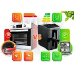 Frytkownica beztłuszczowa dwukomorowa pionowa 11.6 l Air fryer frytownica Berdsen 3000W BD-663