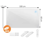 Grzejnik na podczerwień promiennik podczerwieni 600 W Berdsen BD-981 pilot WiFi aplikacja