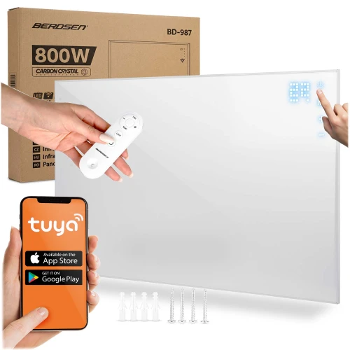 Grzejnik na podczerwień promiennik podczerwieni 800 W Berdsen BD-987 pilot WiFi aplikacja