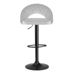 Hoker barowy z oparciem Meva szary