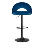 Hoker barowy z oparciem Meva niebieski