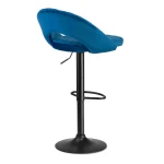 Hoker barowy z oparciem Meva niebieski