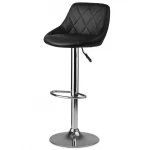 Hoker barowy z oparciem Nerra czarny