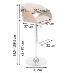 Hoker krzesło barowe Sofotel Fazio j.brąz