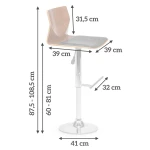 Hoker krzesło barowe Sofotel Rigi czarny