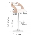 Hoker krzesło barowe Sofotel Casto kremowy