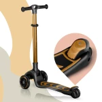 Hulajnoga trójkołowa dla dzieci balansowa siedzisko Nukido Flippo - złota