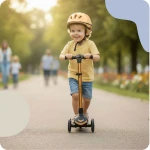 Hulajnoga trójkołowa dla dzieci balansowa siedzisko Nukido Flippo - złota