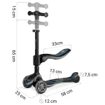 Hulajnoga trójkołowa dla dzieci balansowa siedzisko Nukido Flippo - czarna