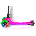 Hulajnoga trójkołowa dla dzieci balansowa świecąca w ciemności Ricokids Jelly - różowa