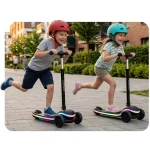 Hulajnoga trójkołowa dla dzieci balansowa LED Ricokids Leddi - czarna