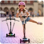 Hulajnoga trójkołowa dla dzieci balansowa LED Ricokids Leddi - czarna