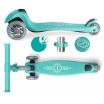 Hulajnoga trójkołowa dla dzieci balansowa świecąca w ciemności Ricokids Glow - turkusowa