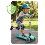 Hulajnoga trójkołowa dla dzieci balansowa świecąca w ciemności Ricokids Glow - turkusowa