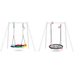 Huśtawka bocianie gniazdo Swingo XXL wielokolorowa 120 cm