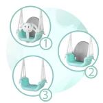 Huśtawka kubełkowa Miś 3w1 Ricokids turkusowa 