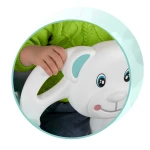 Huśtawka kubełkowa Miś 3w1 Ricokids turkusowa 