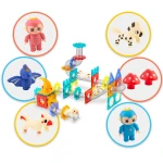 Klocki magnetyczne Dinozaury ze zjeżdżalnią RK-764 Ricokids