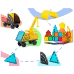 Klocki magnetyczne edukacyjne konstrukcyjne 72 szt RK-780 Ricokids