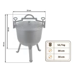 Kociołek żeliwny 11l garnek myśliwski pieczonki na ognisko grill BD-482 348210