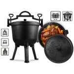 Kociołek żeliwny 8l garnek myśliwski pieczonki na ognisko grill BD-482 348200